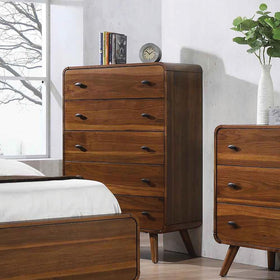 Robyn 5-drawer Chest Dark Walnut