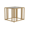 Adri Metal Frame End Table Matte Brass