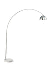 Krester Arched Floor Lamp Brushed Steel and Chrome