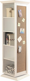 Robinsons Swivel Accent Cabinet with Cork Board White