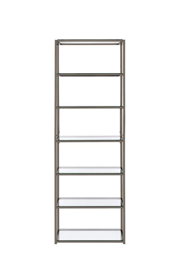 Kate 6-shelf Bookcase Black Nickel