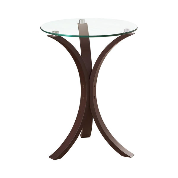 Edgar Round Accent Table Cappuccino