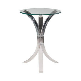 Emmett Round Accent Table Clear