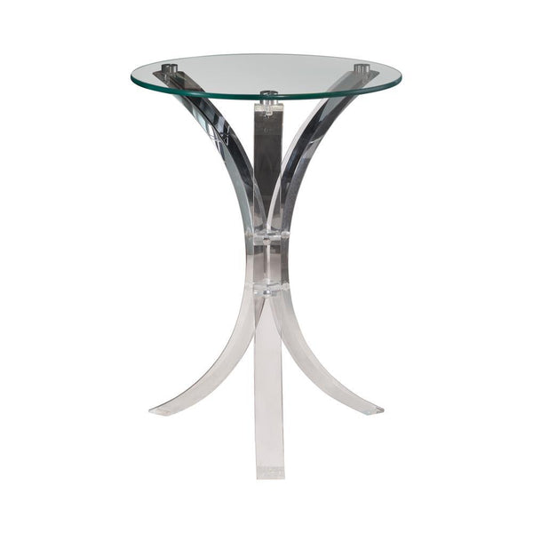 Emmett Round Accent Table Clear