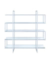 Elmer 5-shelf Bookcase Chrome and Clear