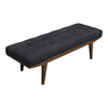 Wilson Upholstered Tufted Bench Taupe and Natural