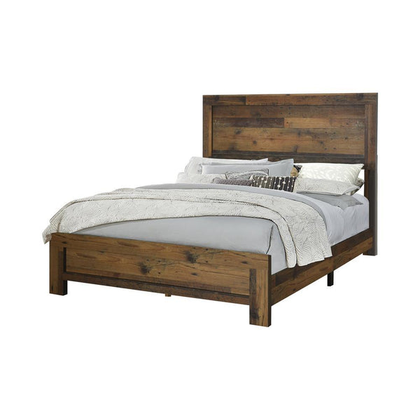 Sidney Queen Panel Bed Rustic Pine