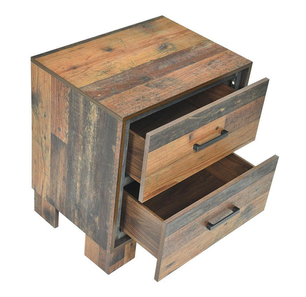 Sidney 2-drawer Nightstand Rustic Pine