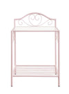 Massi 1-shelf Nightstand with Glass Top Powder Pink