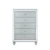 Gunnison 5-drawer Chest Silver Metallic