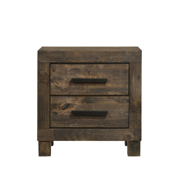 Woodmont 2-drawer Nightstand Rustic Golden Brown