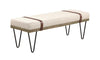 Austin Upholstered Bench Beige and Black