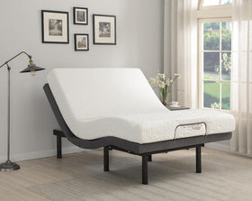 Clara Eastern King, E.King, Queen, & Twin XL Adjustable Bed Base Grey and Black