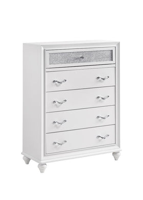 Barzini 5-drawer Chest White