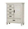 Franco 5-drawer Door Chest Antique White