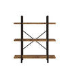 Cole 3-Shelf Bookcase Antique Nutmeg and Black