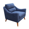 Gano Sloped Arm Upholstered Chair Navy Blue