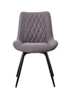 Diggs Upholstered Tufted Swivel Dining Chairs Grey and Gunmetal (Set of 2)