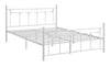 Canon Queen Metal Slatted Headboard Platform Bed - White