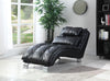 Dilleston Upholstered Chaise Black