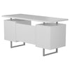 Lawtey Floating Top Office Desk White Gloss