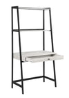 Pinckard 1-drawer Ladder Desk Grey Stone and Black