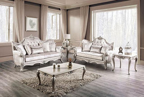 Acapulco White & Espresso Loveseat