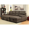 ALCESTER Brown & Gray Sectional w/ Sleeper, Ash