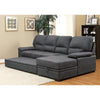 ALCESTER Brown & Gray Sectional w/ Sleeper, Ash