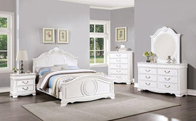 ALECIA Twin & Full Bed, White