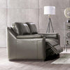 ALTAMURA Power Loveseat, Gray & Beige