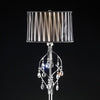Arya Black/Chrome Floor Lamp, Hanging Crystal