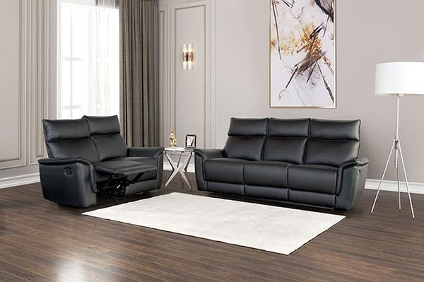 Bienne Sofa Manual Recliner White & Black