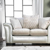 Benigno Love Seat Silver & Gray