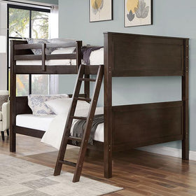 STAMOS Full/Full Bunk Bed, Walnut