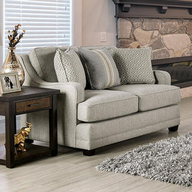 STEPHNEY Loveseat, Gray/Gold