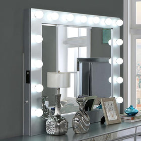 BELLADONNA Mirror w/ USB, Power, Light, Silver