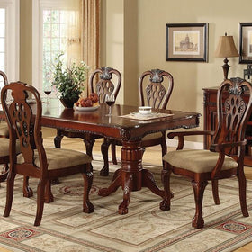 GEORGETOWN Antique Cherry Dining Table w/ Double Pedestals