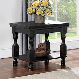 CALANDRA End Table, Antique Black