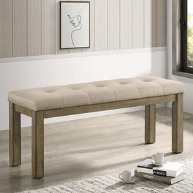 TEMPLEMORE Bench, Light Brown/Beige