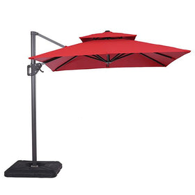 Fida 8 Ft Square Umbrella w/ Double Top + 37