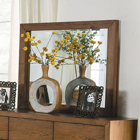 LEIRVIK Mirror, Light Walnut