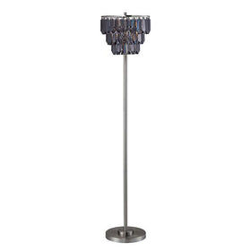 Meg Black/Chrome Floor Lamp