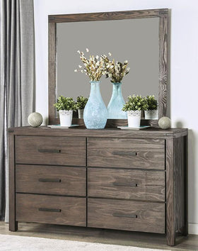 Rexburg Wire-Brushed Rustic Brown Dresser