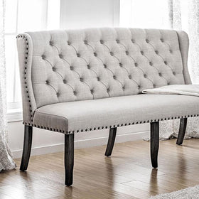 SANIA 3-Seater Loveseat Bench, Ivory