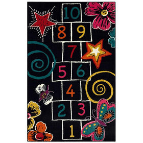 BARON 5' X 8', Area Rug, Hopscotch, Multi/Black