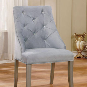 DIOCLES Silver/Light Gray Side Chair (2/CTN)