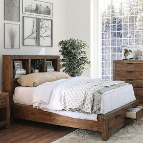 Mcallen Weathered Light Oak Queen Bed