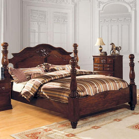 Tuscan II Glossy Dark Pine Cal.King Bed