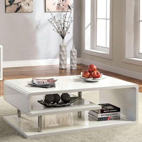 Ninove I White/Chrome Coffee Table